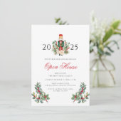 Invitation Fête de Noël Casse-Noisette Maison Ouverte (Debout devant)