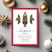 Invitation Fête de Noël Casse-Noisette Rouge