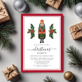 Invitation Fête de Noël Casse-Noisette Rouge