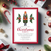 Invitation Fête de Noël Casse-Noisette Rouge