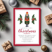Invitation Fête de Noël Casse-Noisette Rouge