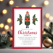 Invitation Fête de Noël Casse-Noisette Rouge