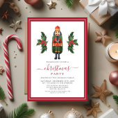 Invitation Fête de Noël Casse-Noisette Rouge
