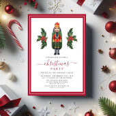 Invitation Fête de Noël Casse-Noisette Rouge
