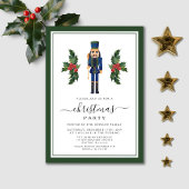Invitation Fête de Noël Casse-Noisette Vert Mignon