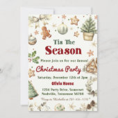 Invitation Fête de Noël C'est la saison Cookies (Devant)