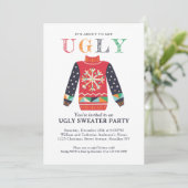 Invitation Fête de Noël chic de fête moderne moche (Debout devant)