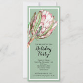 Invitation Fête de Noël Chic Floral (Devant)