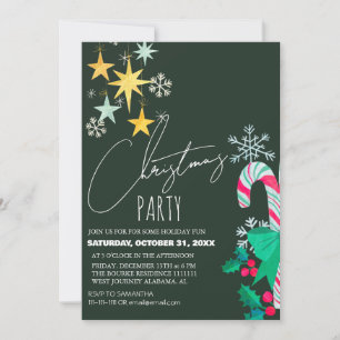 Invitation Fête de Noël chic moderne élégant écriture