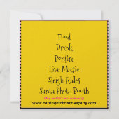 Invitation Fête de Noël Chien Saucisse Joyeux (Dos)