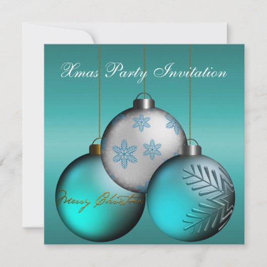 Invitation fête de Noël Christmas (Devant)