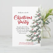 Invitation Fête de Noël classique (Debout devant)
