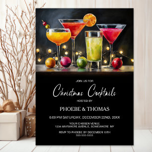 Invitation Fête de Noël Cocktail