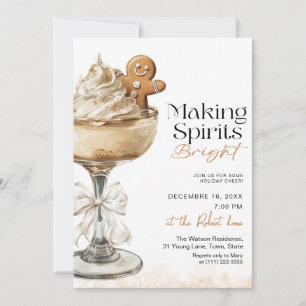 Invitation Fête de Noël Cocktail : Éclairer les Esprits