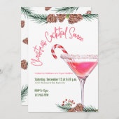 Invitation Fête de Noël Cocktail Fête de travail (Devant / Derrière)