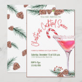 Invitation Fête de Noël Cocktail Fête de travail (Devant / Derrière)