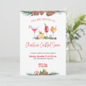 Invitation Fête de Noël Cocktail Fête de travail (Debout devant)