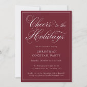 Invitation Fête de Noël Cocktail Party (Devant)