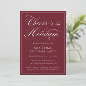 Invitation Fête de Noël Cocktail Party (Debout devant)