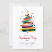 Invitation Fête de Noël Colorée (Devant)