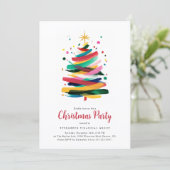 Invitation Fête de Noël Colorée (Debout devant)