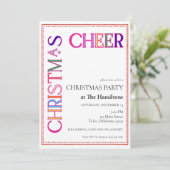 Invitation Fête de Noël colorée (Debout devant)