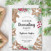 Invitation Fête de Noël Cookie Décoration