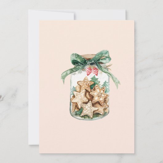 Invitation Fête de Noël Cookie Jar (Dos)