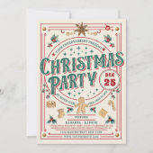 Invitation Fête de Noël Cookie Noël (Devant)