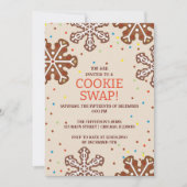 Invitation Fête de Noël Cookie Swap (Devant)