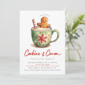 Invitation Fête de Noël Cookies & Cocoa (Debout devant)