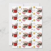 Invitation Fête de Noël Cookies et cacao (Dos)