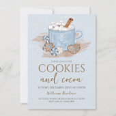 Invitation Fête de Noël Cookies et Cacao (Devant)