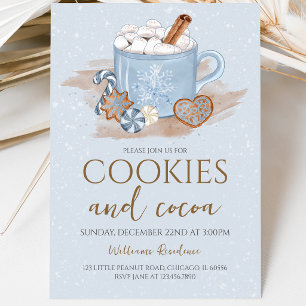 Invitation Fête de Noël Cookies et Cacao