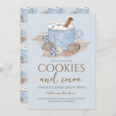 Invitation Fête de Noël Cookies et Cocoa (Devant / Derrière)