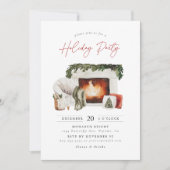 Invitation Fête de Noël cosy (Devant)