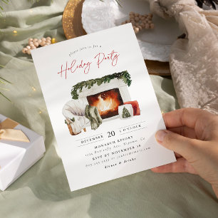 Invitation Fête de Noël Cosy et Chaleureuse
