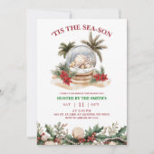 Invitation Fête de Noël côtière hivernale (Devant)