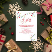 Invitation Fête de Noël Couleur mignonne Lumières à cordes