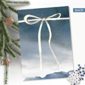 Invitation Fête de Noël, couronne bleue et argent