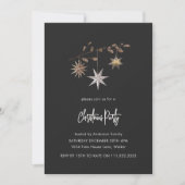 Invitation Fête de Noël Cozy Greenery Noir et Blanc (Devant)