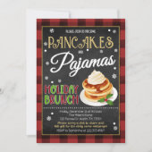 Invitation Fête de Noël Crêpes et Pyjamas (Devant)