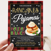 Invitation Fête de Noël Crêpes et Pyjamas