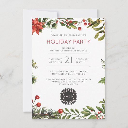 Invitation Fête de Noël d'affaires (Devant)