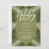 Invitation Fête de Noël d'affaires Branches d'arbre de pin ru (Devant)
