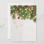 Invitation Fête de Noël d'affaires rustique (Dos)