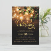 Invitation Fête de Noël d'affaires simple et élégante (Debout devant)