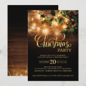 Invitation Fête de Noël d'affaires simple et élégante (Devant / Derrière)