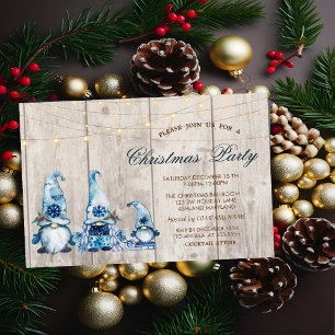 Invitation Fête de Noël dans le bois des lutins bleus