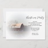 Invitation Fête de Noël dans le pays de la grange couverte de (Devant)